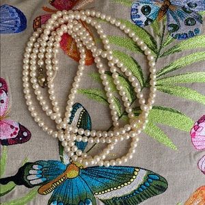 💕DAY SALE💕Vintage Long Faux Pearl Necklace